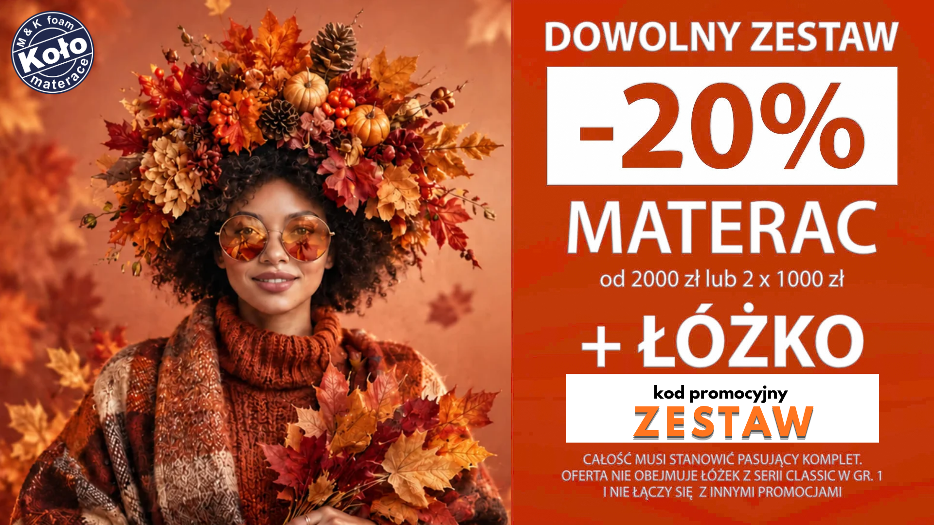 Zestaw ł&oacute;żko + materac -20%